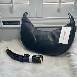New Women’s Jules Kae Zola Vegan Leather Crescent Handbag